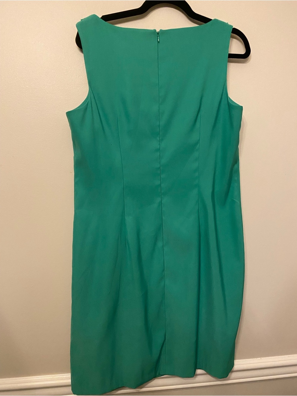 Kim Rogers Teal V-Neck Dress with Crochet Trim - Picture 4 of 4